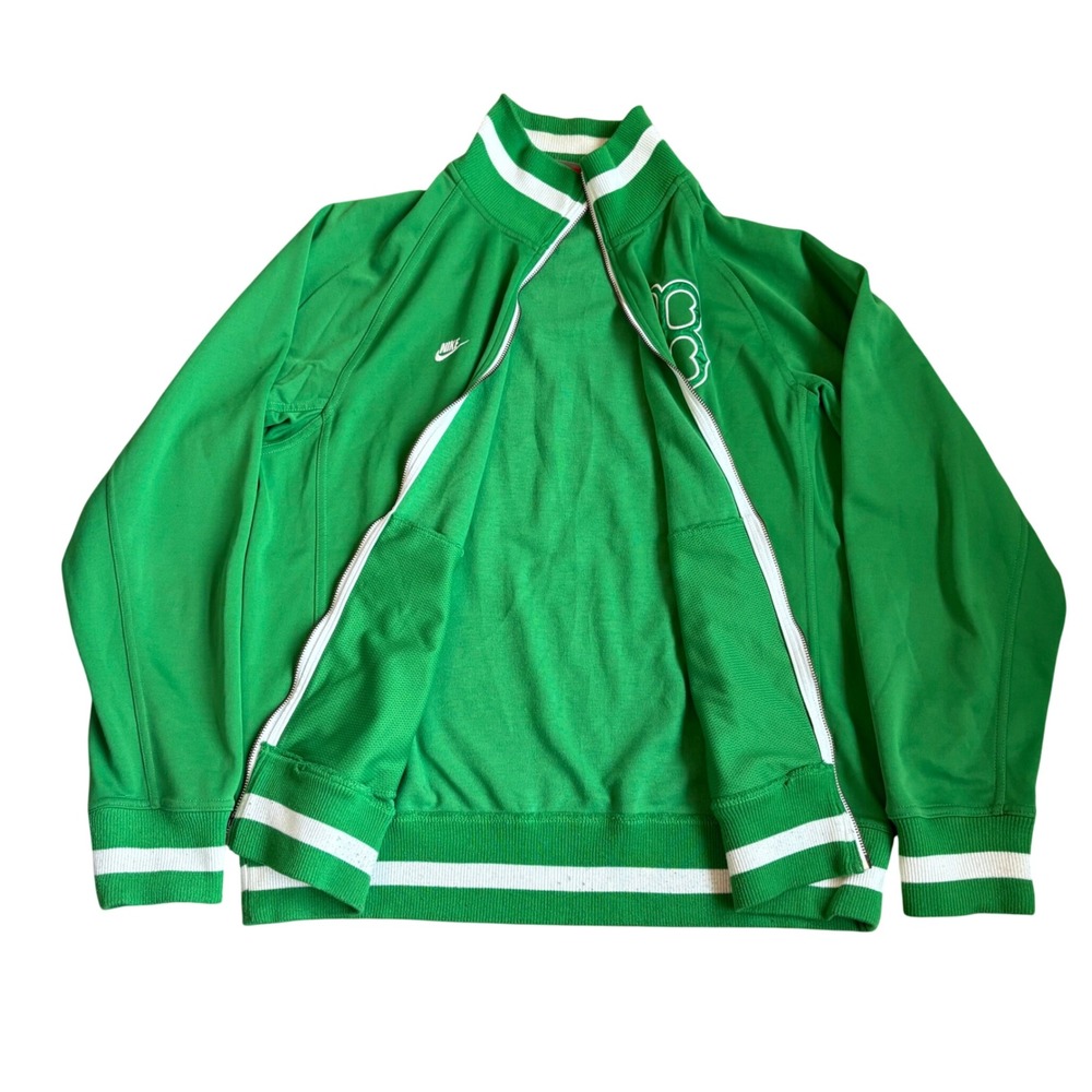 Nike Boston Red Sox Size L Cooperstown Collection Green Track Jacket - Picture 2 of 4